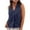 Navy, variant on Aofany Plus Size Tank Tops for Women Summer Sleeveless Shirts V Neck Button Down Blouse