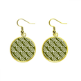 thumbnail image 1 of Batería energía sello resistencia patron Ear Dangle Golden Drop Earring Jewelry Mujer Unbranded M, 1 of 3