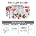 thumbnail image 5 of XMXT Waterproof Table Cloth, Christmas Elements Illustration Polyester Round Tablecloth for Dining Room Party Decor Tablecloths, 60 inches, 5 of 8