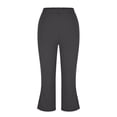 thumbnail image 5 of Zulora Women's High Waisted Capris Yoga Pants Stretch Slim Fit Solid Color Cropped Leggings with Elastic Waistband for Summer Workout, 5 of 7