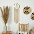thumbnail image 3 of Nearly Natural 24" x 10" Handmade Bohemian Off-White Macrame Dreamcatcher Wall Hanging Décor Textile Art, 3 of 3