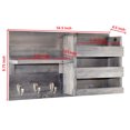 thumbnail image 6 of DUCIHBA Key & Mail Holder for Wall - Rustic Wood Single Floating Shelf - Weathered Gray, 16.5" W x 4.5" D x 9.75" H, Holds 10lbs, 6 of 7