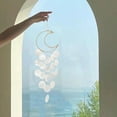 thumbnail image 6 of Household Wind Chimes, Ongmies Seashell Wind Chimes Outdoor Small Wind Chimes Unique Handmade Natural Seashell Wind Chimes for Outside, Wind Chimes, 1X Moon Shell Wind Chime, 6 of 7