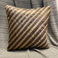 thumbnail image 2 of Sham Pillow Cover, Purple Euro Pillowcases 26x26 inch (65x65 cm), Silk European Sham&nbsp;Covers, Striped, Pintucks, Textured, Modern Euro Size Pillowcases - Unfolding Purple Copper, 2 of 10