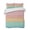 Pink Blue, variant on Quilts King Size Bedding Set, Teal Wooden Grain Lightweight Quilted Comforter, Vintage Chic Geometric Ombre Turquoise Soft Reversible Bedspread Coverlet with Pillow Covers for All Season, 96" x 106"
