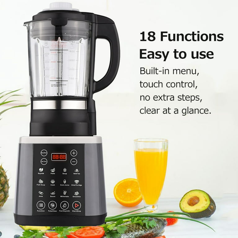 4 in 1 Food Processor Blender Combo for Kitchen 3 Cups 61oz  Multi-functional Professional Countertop Blenders Soybean Milk Maker for  Shakes and