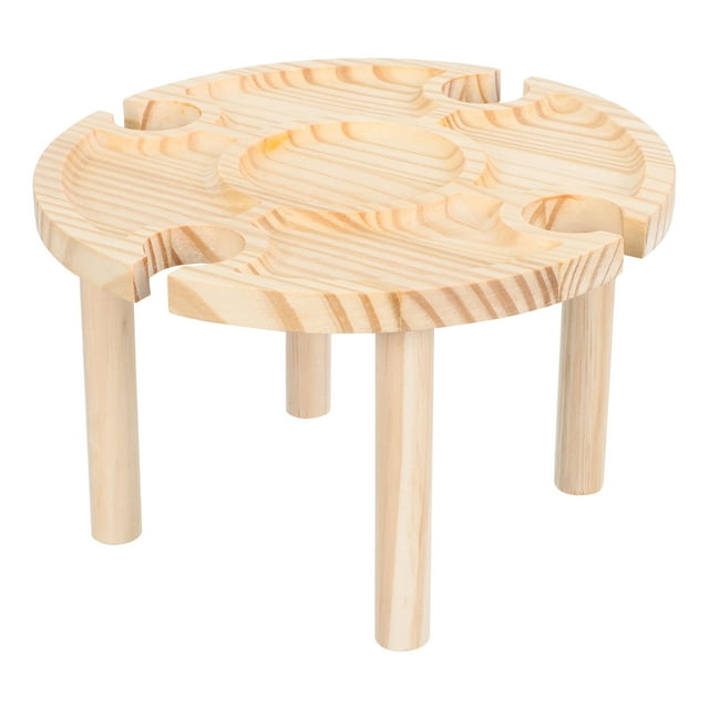 Minkissy Petite Table d'Extérieur en Bois Portable pour le Camping avec Surface Carrée 1 Pcs