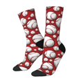 thumbnail image 1 of Lsque Cute Baseball Printed Men's Crew Socks, Soft Durable Breathable Moisture-Wicking with Odor Control Cotton socks, 1 of 6