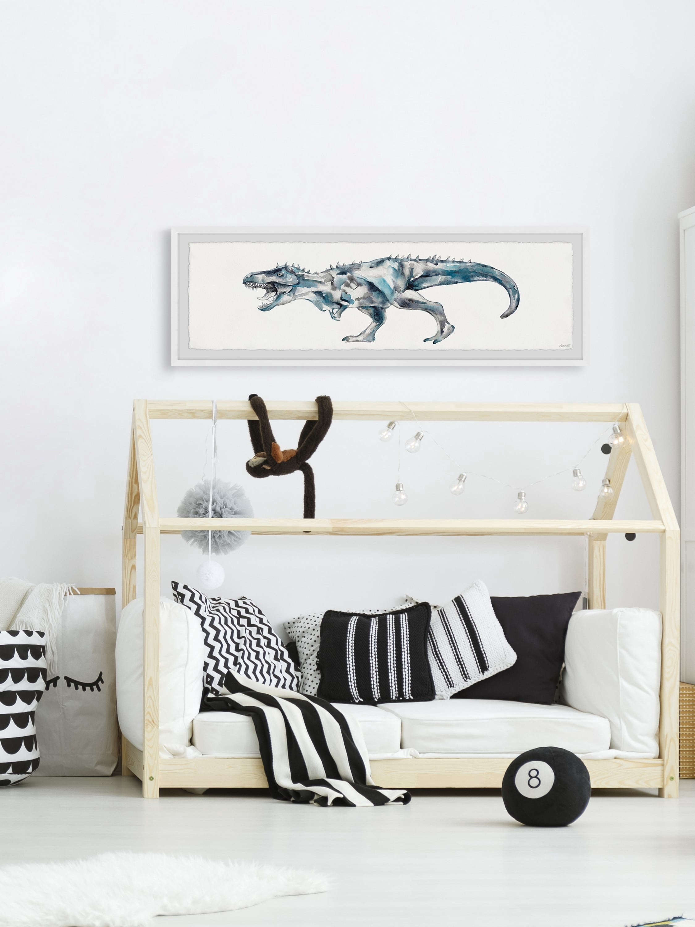 Marmont Hill Fierce Dinosaur Framed Wall Art