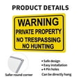 thumbnail image 4 of Private Property No Hunting or Trespassing Sign 8x12inch Rust Free Metal Aluminum Signs for Indoor Outdoor Street Pre-Drilled Holes Weather Resistant, 4 of 5