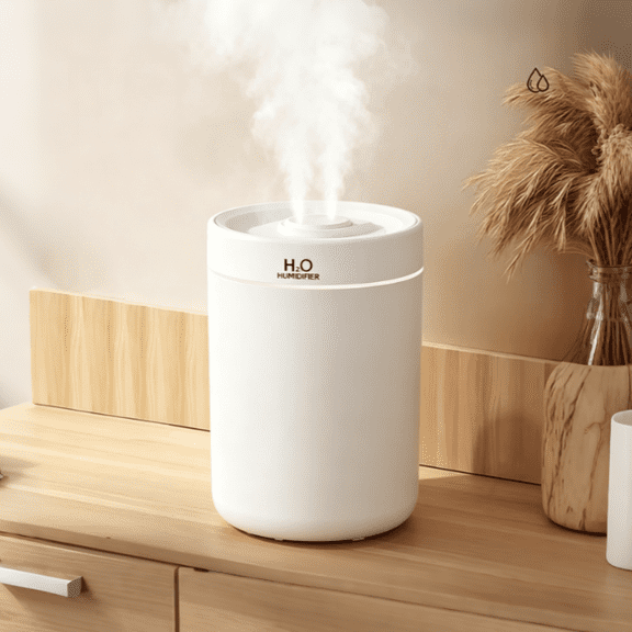 Humidifiers for Home,Bedroom,Quiet (4L Water Tank),3 Holes,28 dB Quiet, Supersized Cool Mist Air Humidifiers for Large Room, Plant, Indoor, Night Light,WIth 3 Cotton Cores,White