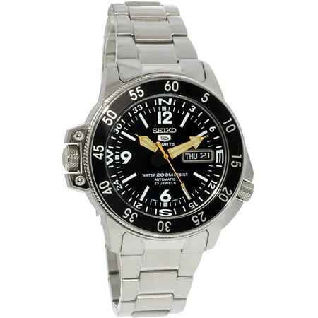 - Men's Automatic SKZ211K Black Stainless-Steel Self Wind Fashion Watch