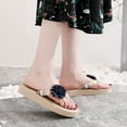 thumbnail image 4 of VerPetridure Women's Heeled Sandals Women Weave Beach Breathable Sandals Home Slipper Flowers Flip-Flops Flat Shoes, 4 of 8