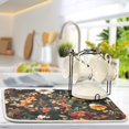 thumbnail image 2 of Yayeee Dish Drying Mat for Kitchen Counter Ultra Absorbent Easy Clean Pad 24x18", Colorful Flower, 2 of 7