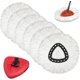 thumbnail image 1 of 6Pcs Spin Mop Refills + 1 Mop Base/Holder for Vileda,O-Cedar Spin Mop, Easy Wring Mop Replacement for Floor Cleaning, Snow White Color, Triangle Shape, 1 of 4