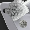 thumbnail image 7 of Aluminum Alloy Toilet Bowl Brush, Modern Compact Design, Long Handle Bristles, Suction Cup Installation, for Bathroom Cleaning, 7 of 7
