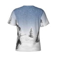 thumbnail image 6 of Qekee Snowman And Christmas Tree Classic Fit T-Shirt Men's Shirt Men's Tight Short Sleeves for Exercise, Running, Mountaineering - Snowman And Christmas Tree, 6 of 9