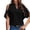Black, variant on T Shirts for Women Summer Casual Short Sleeve V Neck Cold Shoulder Relaxed Fit Dressy Casual Tshirts Blouse