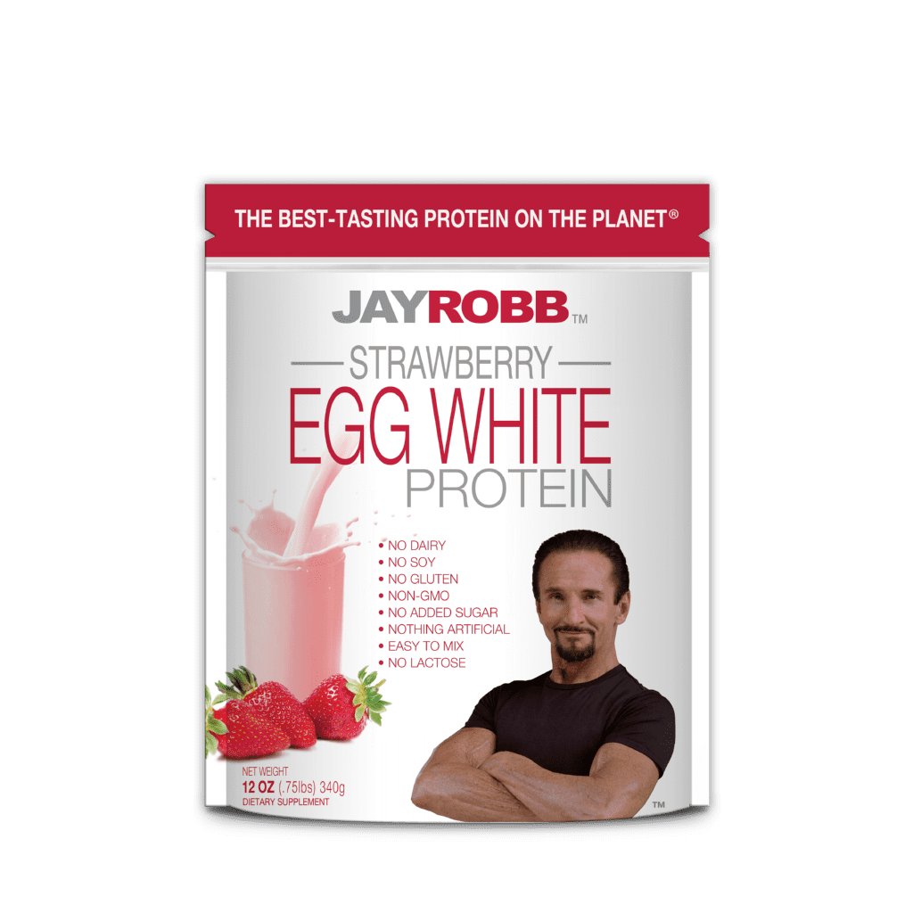 Jay Robb Egg White Protein Powder Strawberry 12 oz.
