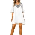 thumbnail image 1 of Vestido de Manga Ruffle Polka Chiffon Manga Larga Casual Cómodo Y Elegante para las Mujeres Primavera Verano Uso Diario, 1 of 6