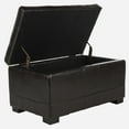 thumbnail image 3 of SAFAVIEH Small Manhattan Storage Bench Brown, 3 of 7