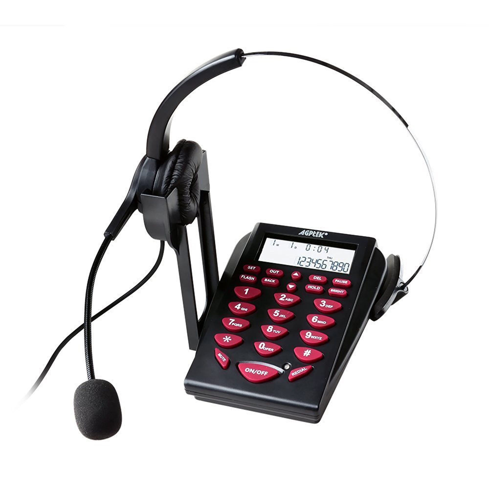 AGPtek Handsfree Call Center Noise Cancellation Corded Monaural