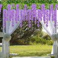 thumbnail image 4 of Babibeauty 12 Pack 3.6 Feet Artificial Fake Wisteria Vine Ratta Hanging Garland Silk Flowers String Home Party Wedding Decor (Purple), 4 of 7