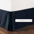 thumbnail image 5 of Noble Linens Navy Pleated Dust Ruffle Bed Skirt, Full, 5 of 9
