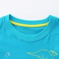 thumbnail image 5 of TOWED22 Infant Toddler Baby Boy Summer Outfits 2pcs Short Sleeve Shirt Top Pocket Shorts Truck Dinosaur Clothes(Blue,1-2 Y), 5 of 9