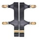 thumbnail image 3 of Men Women 1 Pair Black Socks Suspenders Holder With Double Hard Metal Non-slip Clips Elastic Adjusta, 3 of 5