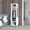 White, variant on TUHOME Cluster 63-Inch Tall Open-Concept Wardrobe with Mirror, Three Storage Shelves,
