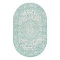 thumbnail image 2 of Unique Loom Richmond Collection Area Rug - Medallion (3' 3" x 5' 3" Oval Aqua/Ivory), 2 of 6