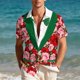 thumbnail image 4 of Blusa y camisa hawaiana de manga corta con cuello vuelto para hombre, camisa unisex informal de verano para playa, de manga corta con botones, ropa estampada divertida, blusa para hombre, 4 of 9