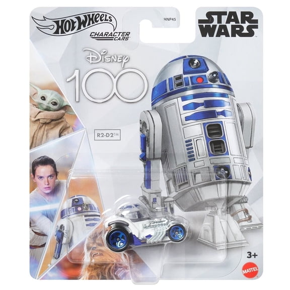 Disney 100 Edition Hot Wheels Character Car, Star Wars R2-D2, Scale 1:64, Perfect For Ages 3 Years & Up