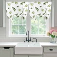 thumbnail image 4 of Green Olive Branches Balloon Curtains for Windows, Bedroom Curtains 54 Inch Length, Spring Pastoral Leaves Botanical Tie Up Curtains Panels Thermal Insulated Bathroom Curtains Window 42"x54", 4 of 8