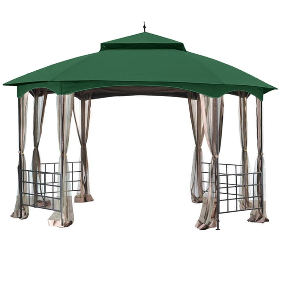 Garden Winds Replacement Canopy Top Cover for the Newport Gazebo - Green