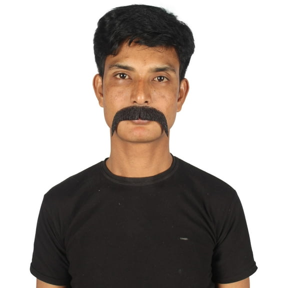 HPO Adult Men's Human Hair Mustache Cosplay Facial Hair Synthetic Fiber