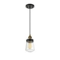 thumbnail image 2 of Macauley 1-Light Mini-Pendant in Vintage Black with Warm Brass, 2 of 4