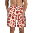 thumbnail image 2 of Uemuo Tomatoes Pattern Men's Swim Trunks Hawaiian Beach Bathing Suit Swimsuits Beach Quick-Dry Shorts with Pockets-Small, 2 of 9