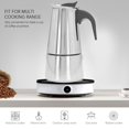 thumbnail image 2 of Cafetera clásica de Acero inoxidable Jadeshay Manual Classic Café Moka 6 dosis 300ml moderno, 2 of 6
