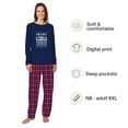 thumbnail image 2 of Family Matching Holiday Pajama Set, Festive Elf Themed Design with Plaid Pattern and Pet Outfit, 2 of 7