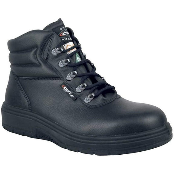 COFRA Leather Work Boots - NEW ASPHALT Treadless Footwear- Size 12,Black
