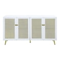 thumbnail image 2 of Pemberly Row 4-Door Wood Console Cabinet with LED in White High Gloss, 2 of 4