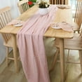 thumbnail image 5 of Ludlz Table Runner Hand Wash Soft Texture Comfortable Exquisite Romantic Decorate Durable Burr Texture Vintage Tablecloth Wedding Supplies for Gift, 5 of 8