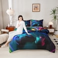 thumbnail image 4 of Castle Fairy Gradient Video Game Queen Comforter Set,Video Game Bedding Comforter Set, 4 of 8