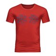 thumbnail image 3 of Lullu Girls T Shirts Short Sleeve Top Letter Graphic Crew Neck T-Shirt Kids Casual Tee,Red, 3 of 3