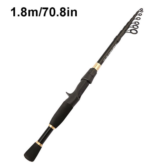Mosiee for Travel for Shore Fishing Telescopic Rod Portable Fishing Rod Suitable for Shore and Boat Telescopic Design Straight Handle 2.1M