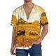 thumbnail image 1 of Balery Western Cowboy Ranch Camisa Casual de Manga Corta con Botones para Hombre, Texturizada, Estilo Cubano, para Playa, Verano-XX-Large, 1 of 5