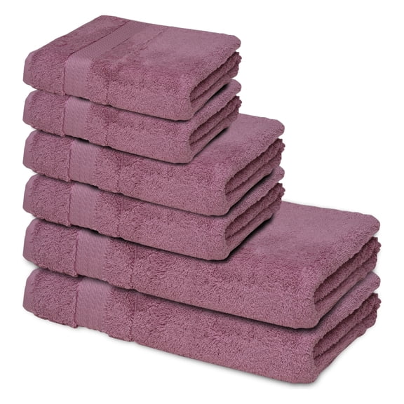Melissa Linen Excellence Soft Collection 6-piece Towel Sets 2 Bath Towels, 2 Hand, 2 Washcloth, Lilac Purple