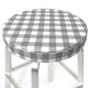 thumbnail image 3 of Balery Gray Checkboard Fundas de asiento para taburete de bar redondo de tela de terciopelo ajustables que protegen de arañazos y manchas para sillas de 14 a 17 pulgadas.-12 inch, 3 of 7